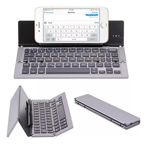 Teclado Bluetooth Plegable Inalámbrico Portátil Para Viajes