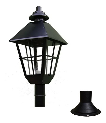 Imagen 2 de 4 de Farol Jardin Para Pilar 45cm X 22cm Incluye Base Pilar 830