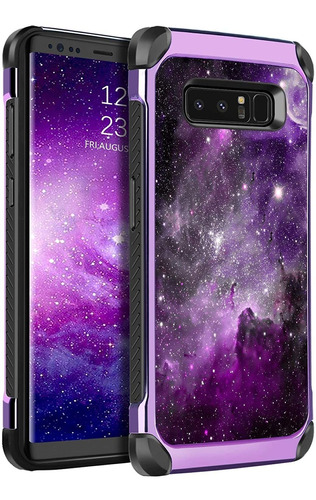 Funda Violeta Para Galaxy Note 8 Diseno Nebulosa