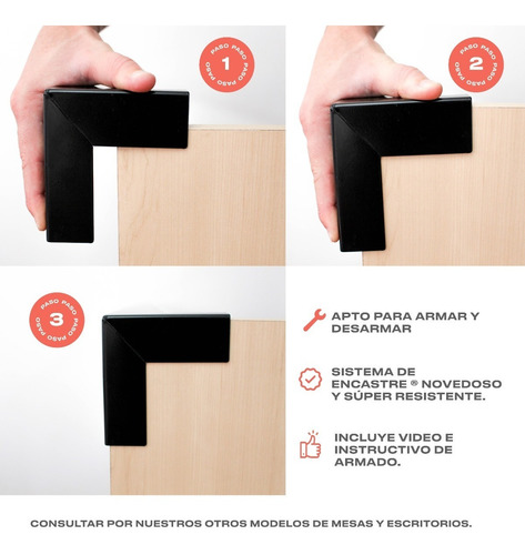 Imagen 4 de 10 de Mesa De Cocina Chica Sin Tornillos, Fácil Armado | Mite