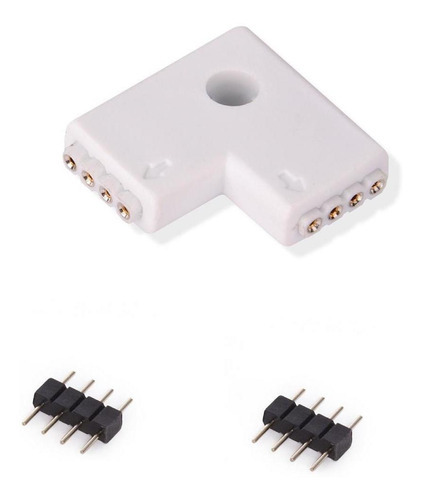 Conector L Fita Led Rgb + Conector P4 - 1 Unidade