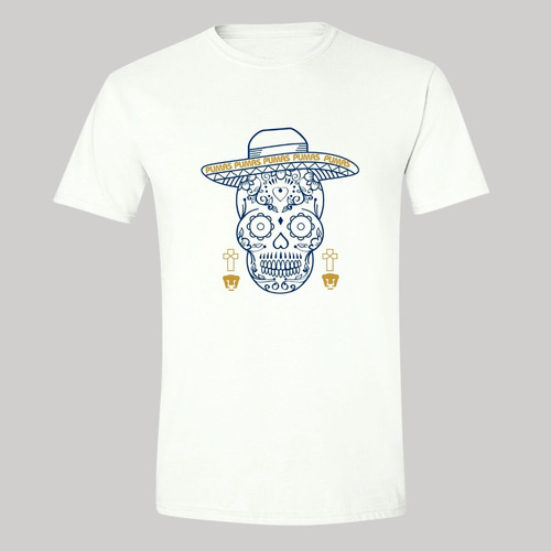 Jersey Playera Día De Muertos Fútbol Pumas Hombre Calavera