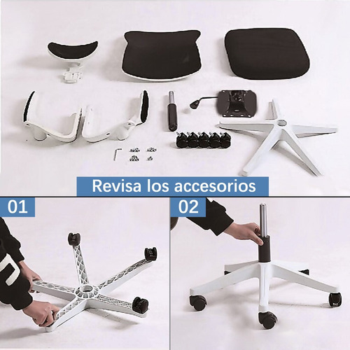 Silla Ejecutiva Ergonométrica Con Respaldo Regulable Negro Algodón