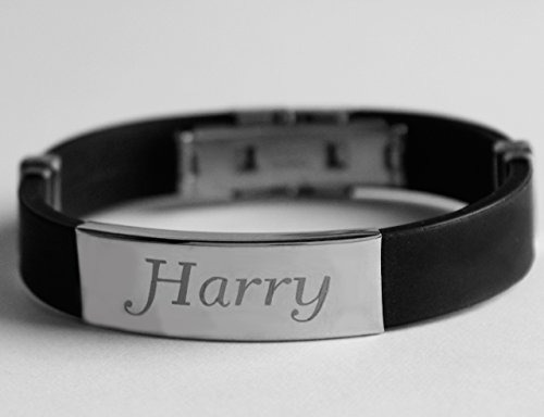 Nombre Pulsera Harry - Personalizada Para Hombre De Silicona