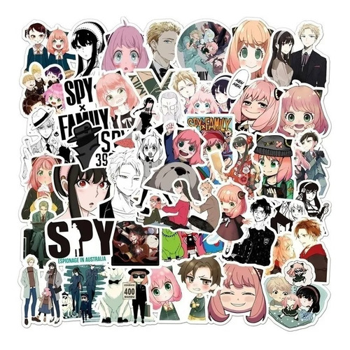 Imagen 5 de 7 de Spy X Family - Set 50 Stickers / Calcomanias / Pegatinas