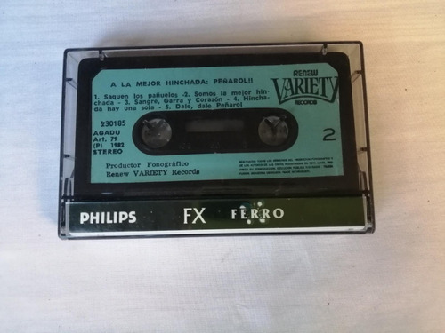 Cassette Katunga, Peñarol 1982  A La Mejor Hinchada