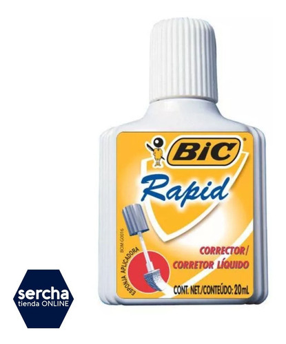 Pack. 5 Corrector Bic Rapid Liquido 20ml