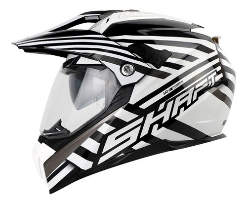 Casco Shaft Mx 380 Certificado Doble Visor Brillo Unisex