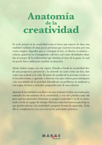 Libro Técnico Anatomía De La Creatividad