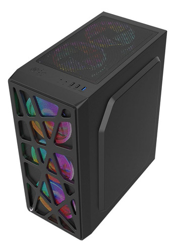 Gabinete Mid Tower Formula V Mana Negro 4 Fan Rgb