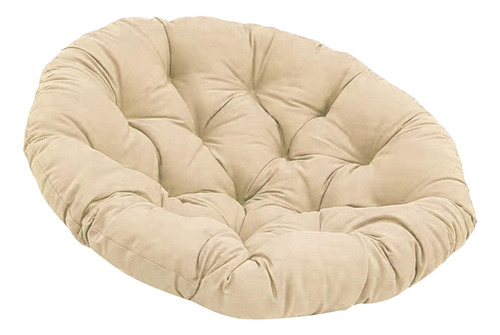 2 Cojín De Asiento Acolchado Redondo De 50 Cm, Cojín Caqui