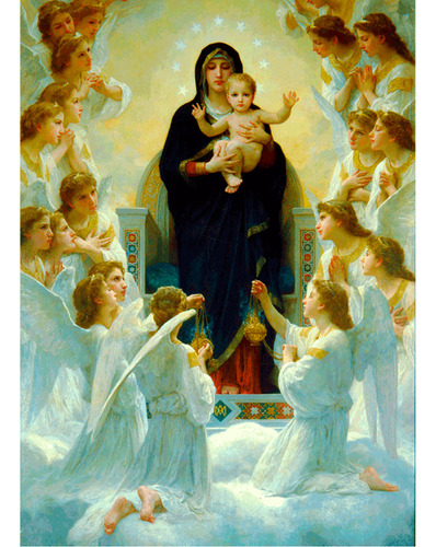 Enjoy Rompecabezas Bouguereau Virgen Con Ángeles 1000 Pza