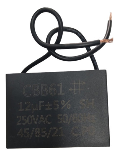 Capacitor Ac Para Motor E Ventilador Cbb61 12 Uf 250vac