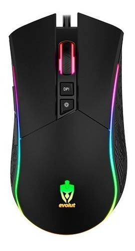 Mouse Gamer Com Fio 6 Botões Usb Led Rgb Cor Preto