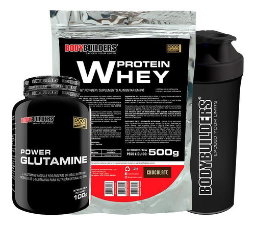 Kit Whey Protein 500g+ Power Glutamina 100g