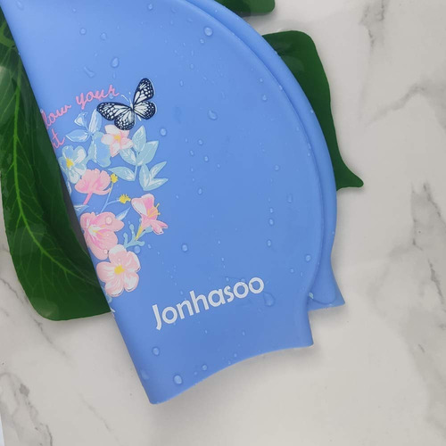 Jonhasoo - Gorro De Natación De Silicona Para Cabello Largo