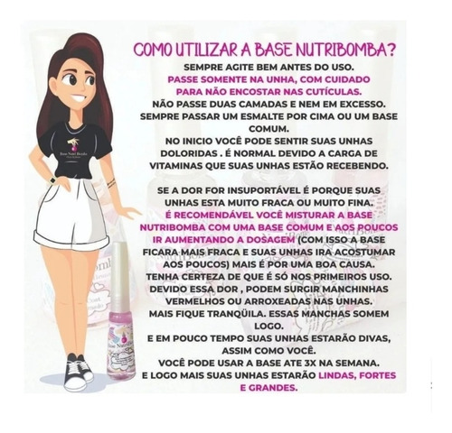 Imagem 3 de 10 de Base Nutribomba Kit Esmalte De Unhas + Lixa Vidro Cristal