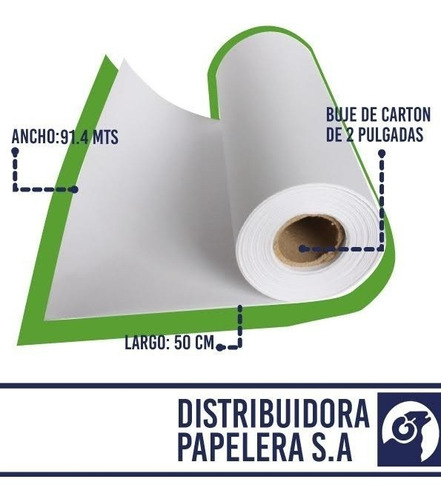 Rollo Para Plotter 91.4x50 Papel Obra 80 Gr (super Oferta!!)