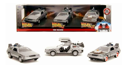 Delorean Time Machine Volver Al Futuro Pack Con 3 Jada 1:32