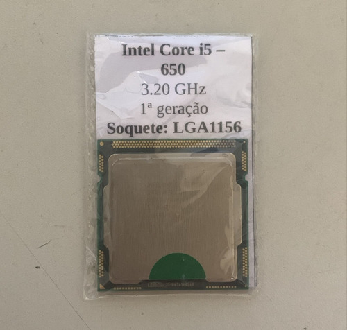 Processador Intel Core I5 650 1156 (Usado)