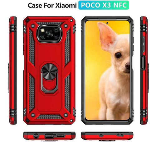 Estuche Forro Para Xiaomi Poco X3 Nfc/pro + Vidrio Ceramico