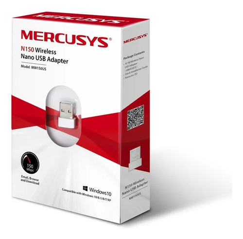 Tarjeta Red Inalámbrica Mercusys Mw150u Adaptador Wifi Usb