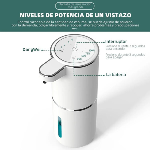 Dosificador Automático De Jabón Con Sensor De Carga 380ml