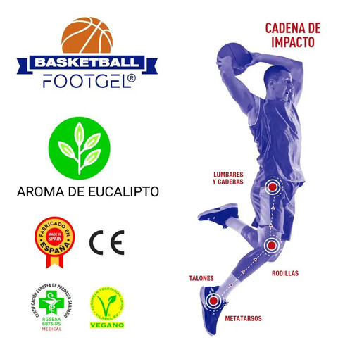 Plantillas De Basketball Footgel España Color Talla Tamaño De La Plantilla 39 - 42