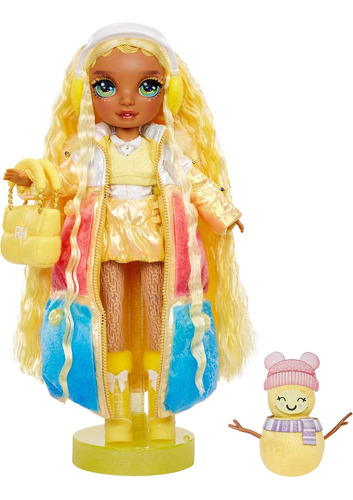 Muñeca de moda Sunny Rainbow High Winter Wonderland, 28 cm