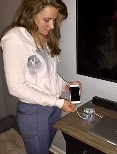 Soporte Cable Cargador Con Luz Nocturna Sensor Movimiento Ne
