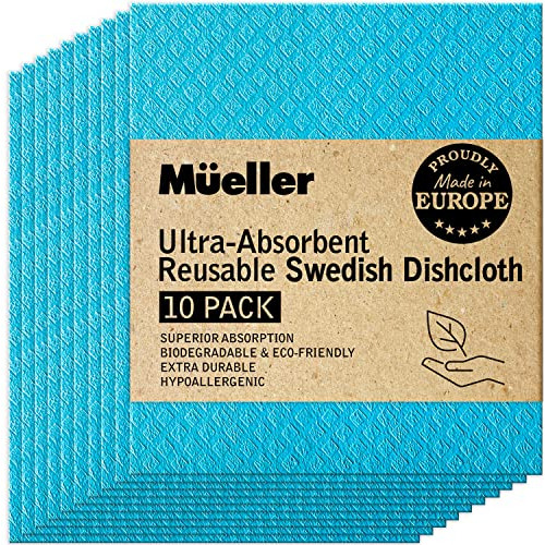 Paños Suecos De Mueller Cocina, Reutilizables, Ultraab...