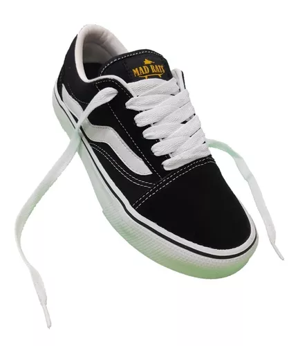 Tênis Skate Mad Rats Old School Preto Faixa Branca