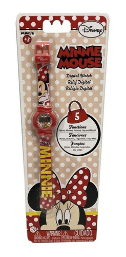 Reloj Digital Minnie 5 Funciones Art Mnrj6b Loonytoys