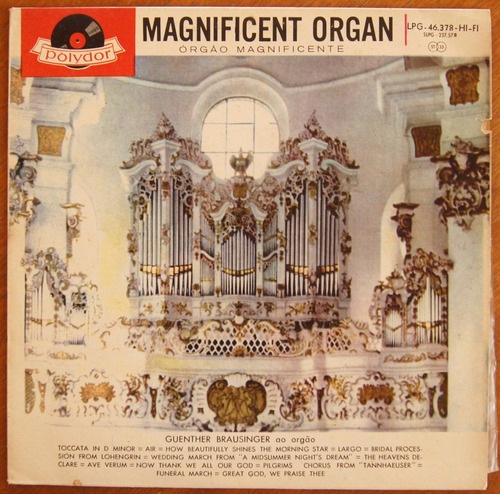 Lp Vinil Guenther Brausinger - Magnificant Organ
