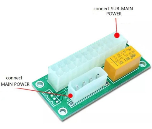 Imagen 7 de 8 de Add2psu Molex Relay Conecta 2 Fuentes Mineria Rig Eth Btc F