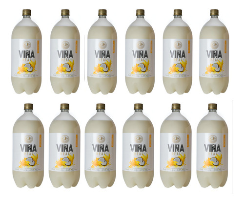 Pack De 12 Cooler Viña Real Piña Colada 2 L