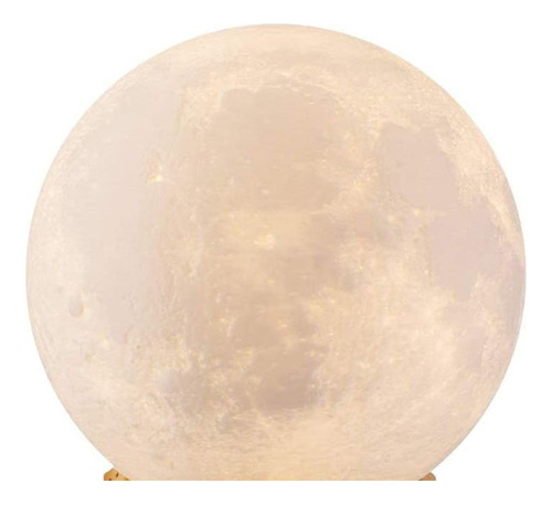 Lámpara Luna Veladora Luna 12x12cm Base Plastico Rgb Táctil