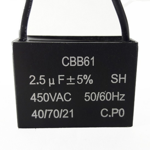 Capacitor Para Ventilador 2,5 Uf