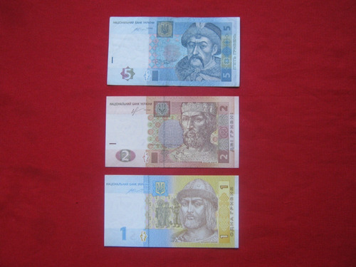 Ucrania Lote De 3 Billetes Diferentes  B2