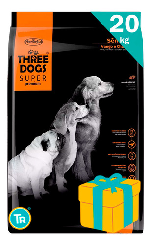 Ración Three Dogs Super Premium Senior + Obseq Y E Gratis 