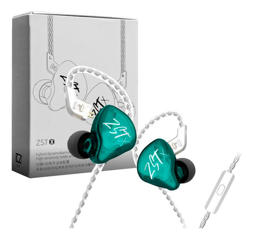 Audífonos In-ear Gamer Con Micro Kz Zst X Celeste