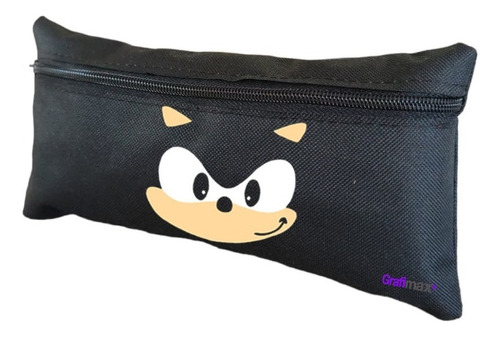 Estuche Sonic The Hedgehog Negro Escolar Colegio Grafimax