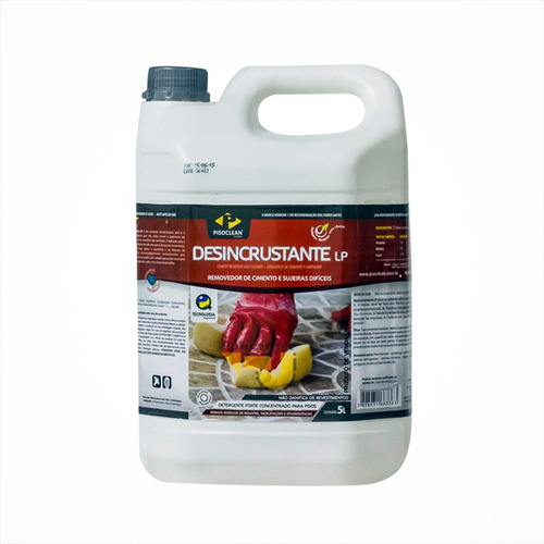 Desincrustante Lp 5l Pisoclean Removedor De Cimentos/sujeira