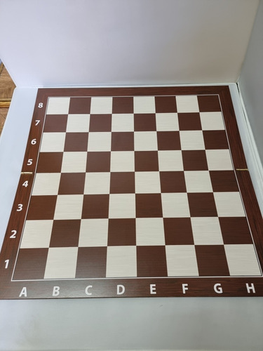 Imagen 2 de 2 de Tablero De Ajedrez De Madera Con Nomenclatura 50 X 50