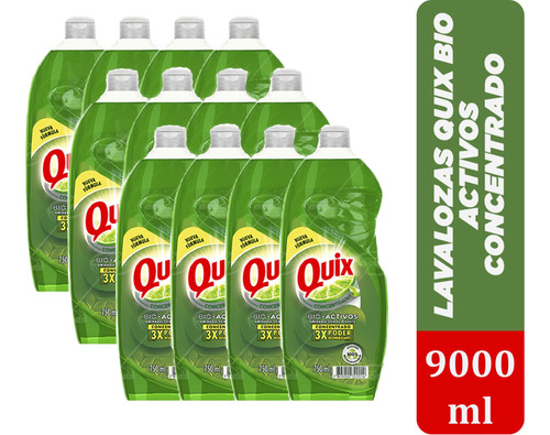 Lavaloza Quix Con Bio Activos Concentrado 750ml Pack 12 Unid