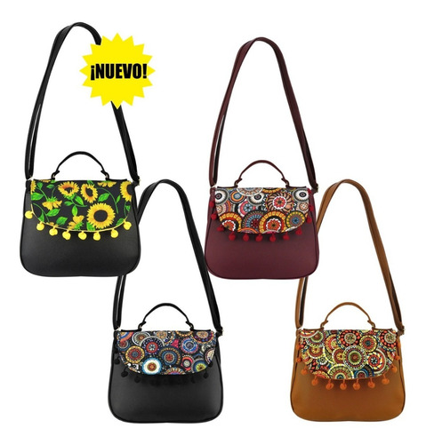 Bolsa Mariconera Pompones Mandala ¡excelentes Ganancias!