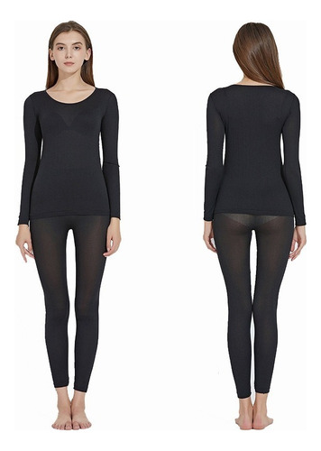 Conjunto Top Pants De Termica Slim Fit Cómodo For Dama