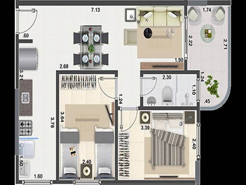 Imagem 3 de 6 de Apartamento - Venda - Campo Da Aviacao - Praia Grande - Tcl47