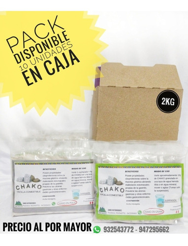 Chaco Arcilla Comestible Medicinal Caja 2kg