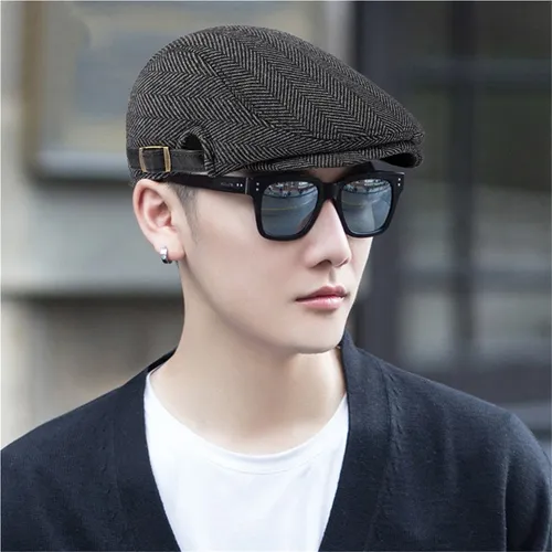 Ay Gorra De Boina De Lana Gruesa Y Cálida Para Hombre
